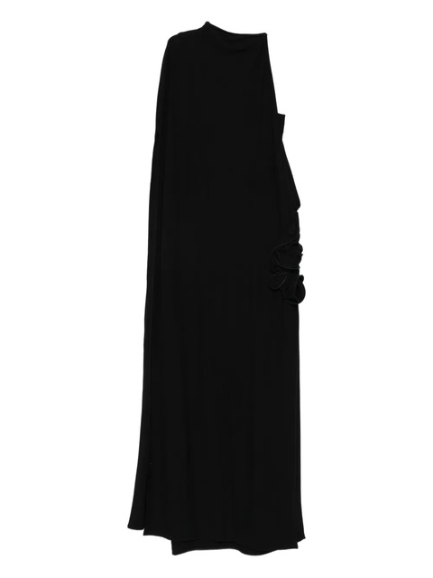 Magda Butrym one-shoulder ruffle detail dress - Black - zdjęcie produktu nr 1