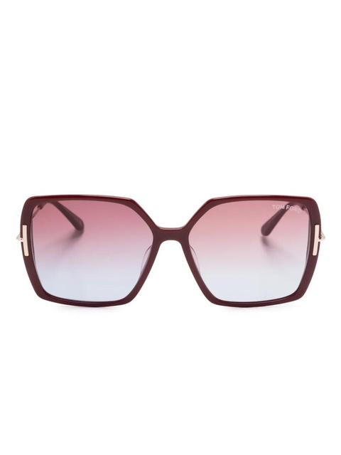 TOM FORD Eyewear square-frame gradient sunglasses - Red - zdjęcie produktu nr 1