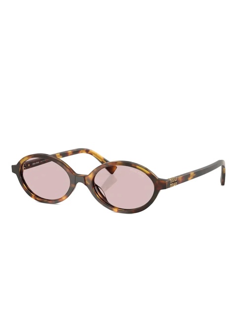 Miu Miu oval-frame sunglasses - Brown - zdjęcie produktu nr 2