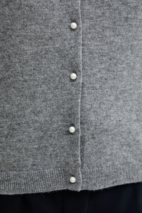 United Colors of Benetton sweter wełniany damski kolor szary lekki 1002D501U - zdjęcie produktu nr 2
