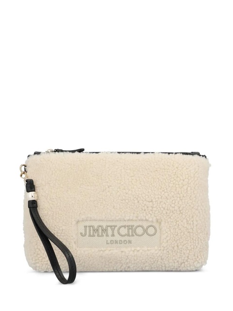 Jimmy Choo shearling clutch bag - Neutrals - zdjęcie produktu nr 1