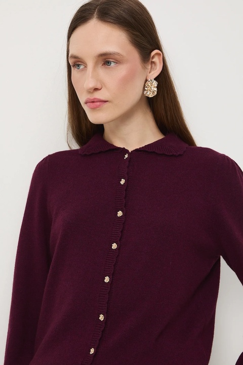 Medicine sweter damskie kolor bordowy - zdjęcie produktu nr 1