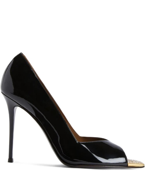 Giuseppe Zanotti 105mm Intriigo rhinestone sandals - Black - zdjęcie produktu nr 1