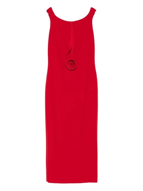 Magda Butrym floral-appliqué midi dress - Red - zdjęcie produktu nr 1