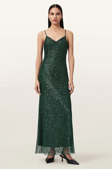 AllSaints sukienka CHANTELLE kolor zielony W062DB - zdjęcie produktu nr 1