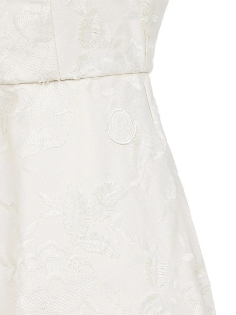 Moncler floral-embroidered midi dress - Neutrals - zdjęcie produktu nr 2