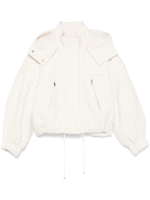 Maje tweed puffer jacket - White - zdjęcie produktu nr 1