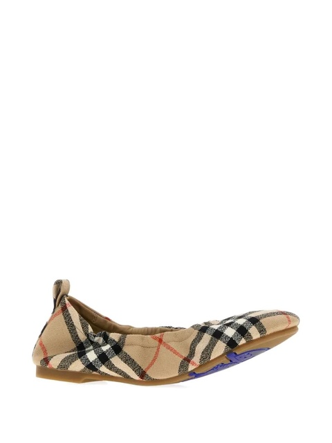 Burberry check-pattern ballet flats - Neutrals - zdjęcie produktu nr 2