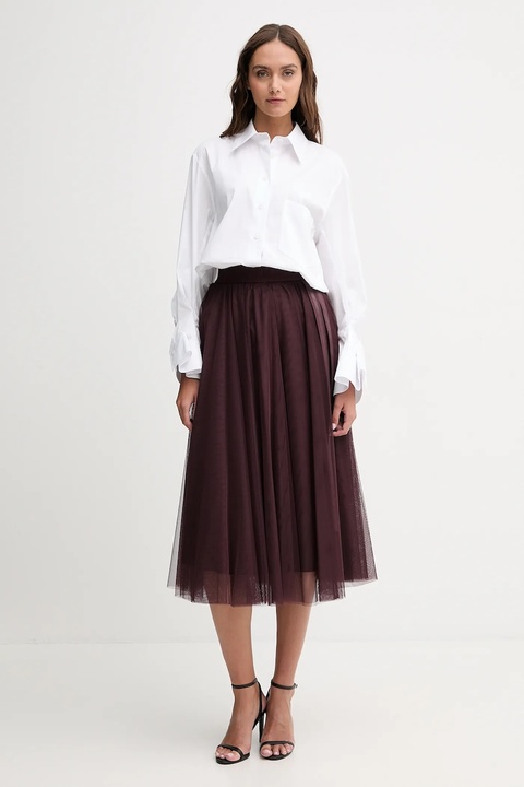 Joop! spódnica kolor bordowy midi rozkloszowana 30046657 - zdjęcie produktu nr 2