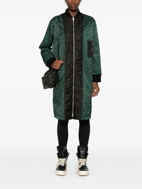 MM6 Maison Margiela single stitch-logo coat - Green - zdjęcie produktu nr 2