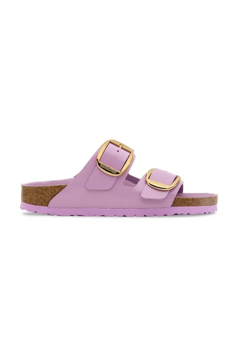 Birkenstock klapki skórzane Arizona Big Buckle damskie kolor fioletowy 1030328 - zdjęcie produktu nr 1