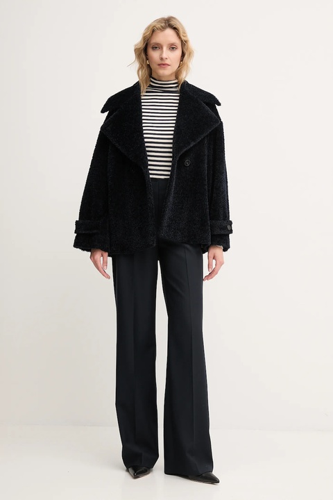 Marella longsleeve Emme by Marella kolor granatowy z golfem 2525946031200 - zdjęcie produktu nr 2