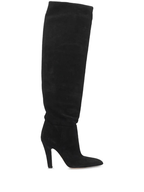Paris Texas 100mm Elsa pointed-toe over-the-knee boots - Black - zdjęcie produktu nr 1