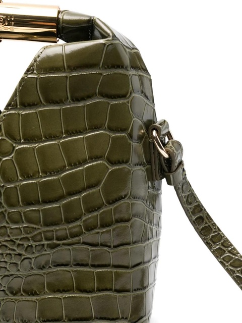 MM6 Maison Margiela crocodile-effect top handle shoulder bag - Green - zdjęcie produktu nr 2