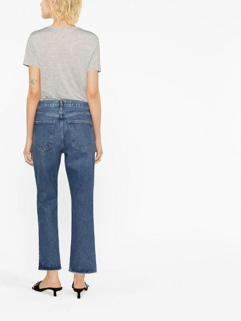 AGOLDE organic-cotton cropped jeans - Blue - zdjęcie produktu nr 2
