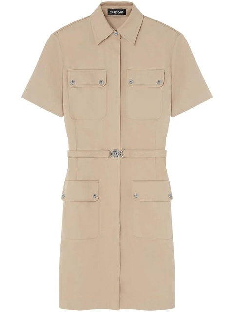 Versace cargo gabardine mini shirt dress - Neutrals - zdjęcie produktu nr 1