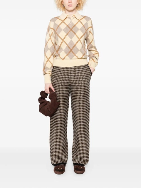 Guest In Residence argyle polo knit - Neutrals - zdjęcie produktu nr 2