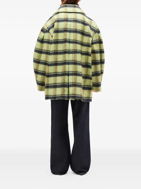 GANNI double-breasted plaid coat - Yellow - zdjęcie produktu nr 2