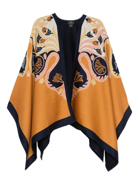 ETRO floral-print cape - Orange - zdjęcie produktu nr 1