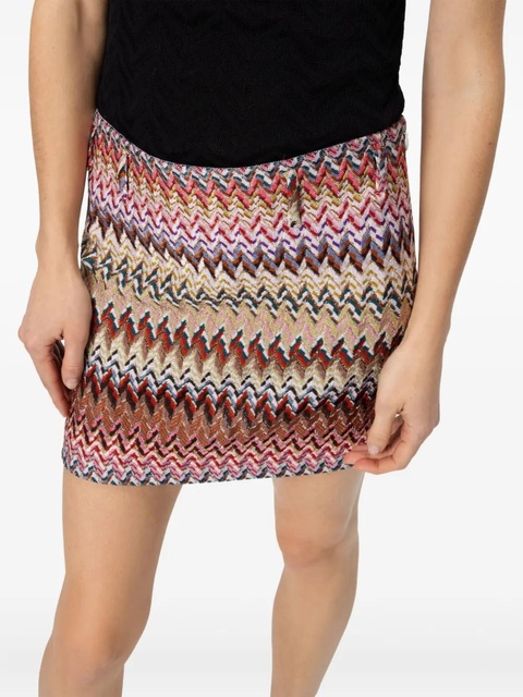 Missoni zigzag-pattern mini skirt - Neutrals - zdjęcie produktu nr 2