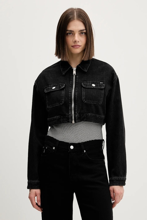 Tommy Jeans kurtka jeansowa kolor czarny DW0DW22523 - zdjęcie produktu nr 1