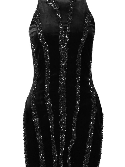 Balmain zebra-pattern mini dress - Black - zdjęcie produktu nr 1