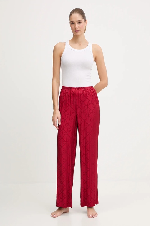 Calvin Klein Underwear spodnie piżamowe damska kolor bordowy LV00QS7536 - zdjęcie produktu nr 2