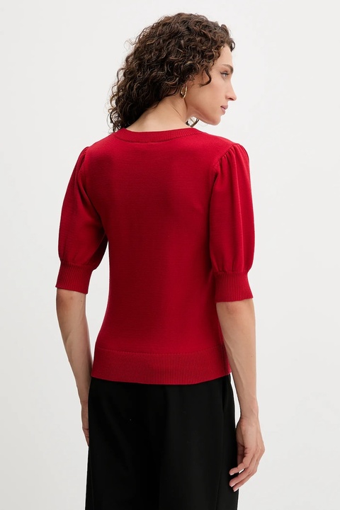 Fracomina sweter damskie kolor czerwony lekki FR25WT7019K55601 - zdjęcie produktu nr 2