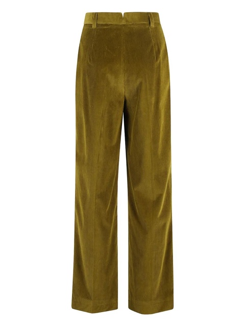 Weekend Max Mara pleated corduroy trousers - Green - zdjęcie produktu nr 2