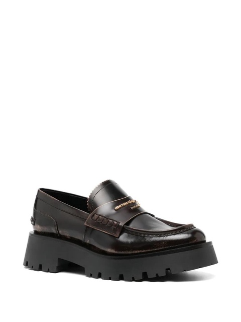 Alexander Wang Carter 45mm mid-heel leather loafers - Brown - zdjęcie produktu nr 2