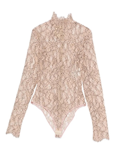Valentino Garavani floral-lace high-neck bodysuit - Neutrals - zdjęcie produktu nr 1