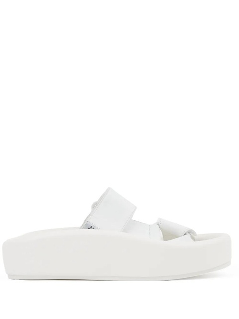 MM6 Maison Margiela Webbing leather sandals - White - zdjęcie produktu nr 1