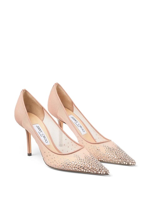 Jimmy Choo Love 85mm crystal-embellished pumps - Pink - zdjęcie produktu nr 2
