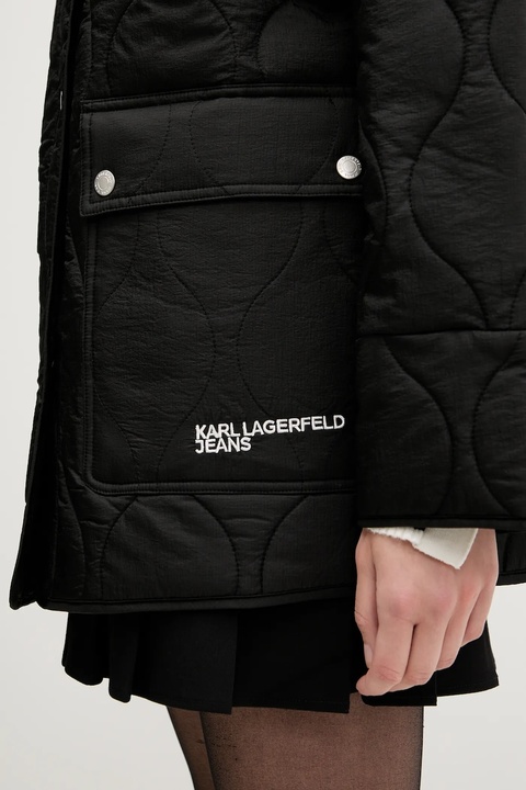 Karl Lagerfeld Jeans kurtka kolor czarny przejściowa oversize A3W15041 - zdjęcie produktu nr 2