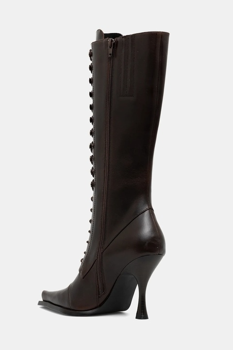 Jeffrey Campbell kozaki skórzane LANI-2 damskie kolor brązowy na szpilce JCD-218-6-01 - zdjęcie produktu nr 1