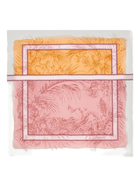 Ferragamo floral-print silk scarf - Pink - zdjęcie produktu nr 1