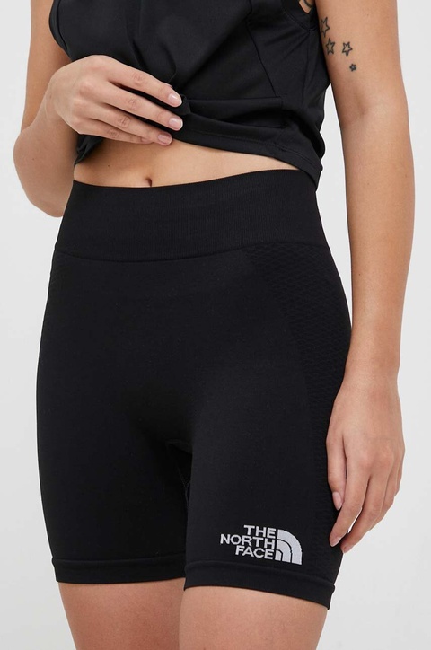 The North Face szorty sportowe damskie kolor czarny gładkie medium waist NF0A82GNJK31 - zdjęcie produktu nr 1