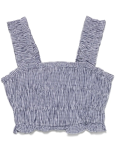 Maje gingham-print top - Blue - zdjęcie produktu nr 1