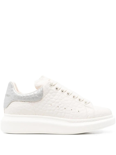 Alexander McQueen textured heel-tab ballet flats - White - zdjęcie produktu nr 1