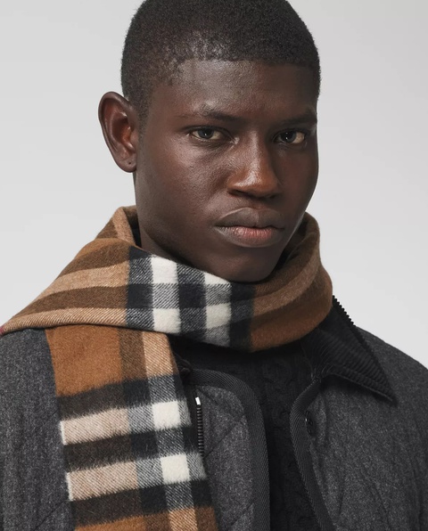 BURBERRY - Kaszmirowy szalik w kratkę - zdjęcie produktu nr 1