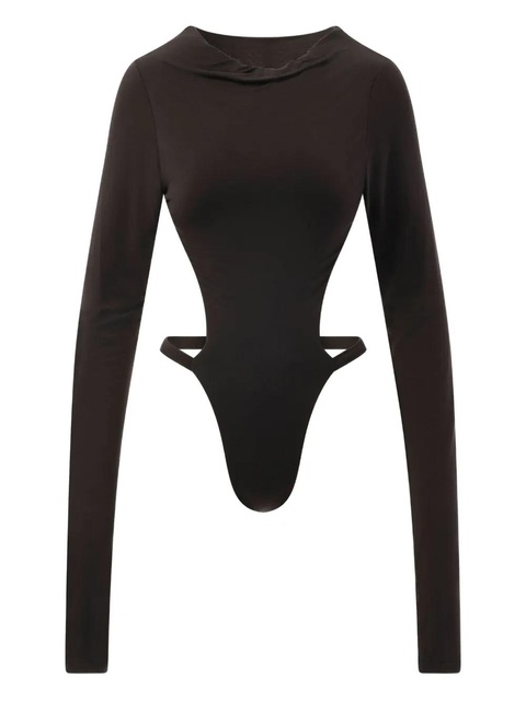 ENTIRE STUDIOS cutout long-sleeve bodysuit - Brown - zdjęcie produktu nr 1
