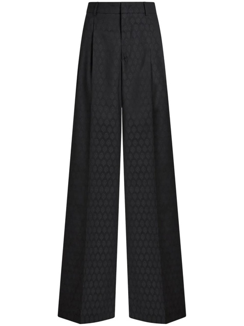 ETRO patterned-jacquard wool trousers - Black - zdjęcie produktu nr 1