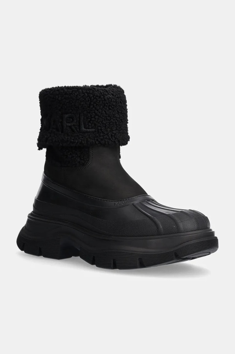 Karl Lagerfeld śniegowce LUNA SNOW damskie kolor czarny na platformie KL42964 - zdjęcie produktu nr 1