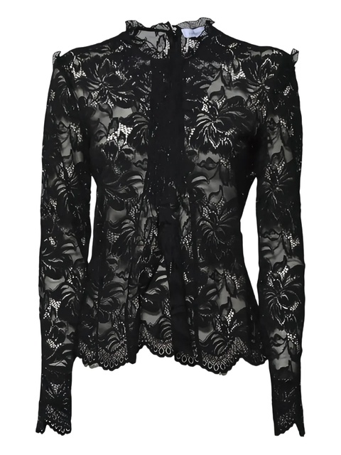 Rabanne floral lace high-neck top - Black - zdjęcie produktu nr 1