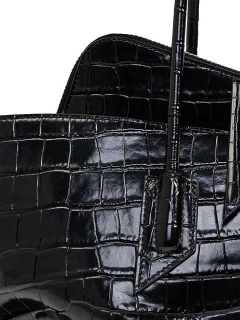 The Attico crocodile-effect tote bag - Black - zdjęcie produktu nr 2