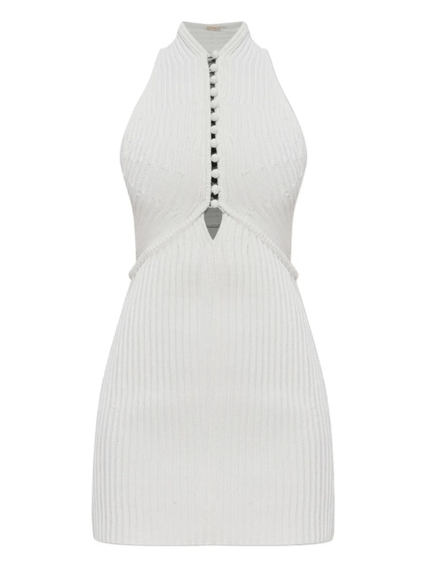 Cult Gaia Vivienne halterneck ribbed mini dress - White - zdjęcie produktu nr 1