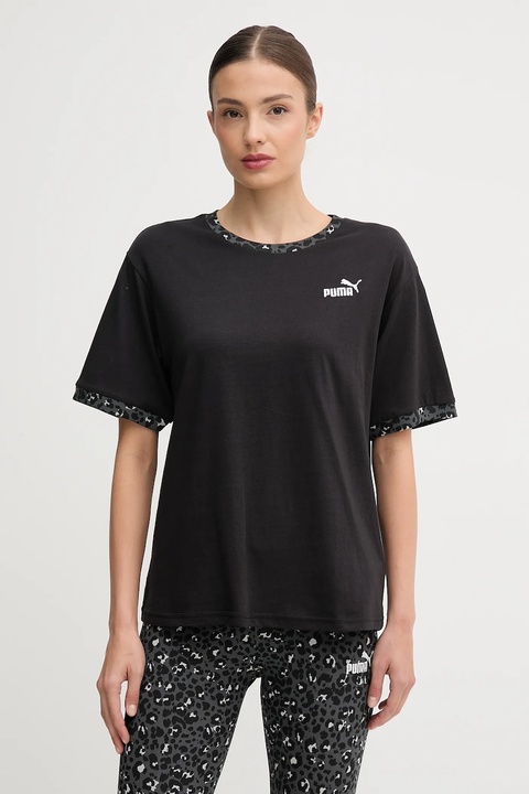 Puma t-shirt bawełniany damski kolor czarny 688082 - zdjęcie produktu nr 1
