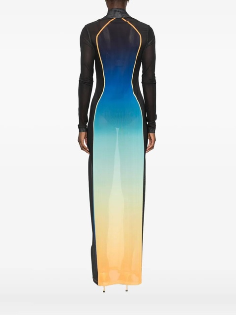 Casablanca gradient-effect maxi dress - Black - zdjęcie produktu nr 1