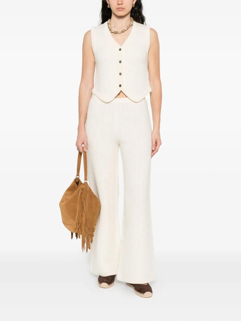 SANDRO ribbed buttoned cardigan - Neutrals - zdjęcie produktu nr 1