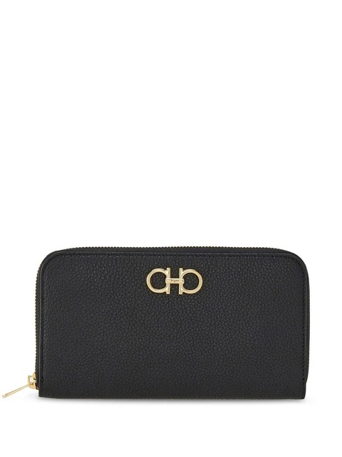 Ferragamo Gancini-plaque zip-up wallet - Black - zdjęcie produktu nr 1